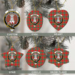 Scottish MacLean of Duart Modern Tartan Crest Christmas Ornament Full Plaid