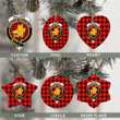 Scottish MacIver Modern Tartan Crest Christmas Ornament Full Plaid