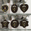 Scottish MacLellan Modern Tartan Crest Christmas Ornament Full Plaid
