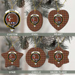 Scottish Innes Ancient Tartan Crest Christmas Ornament Full Plaid