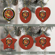 Scottish MacFie Tartan Crest Christmas Ornament Full Plaid