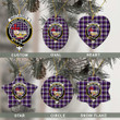 Scottish MacDonald Dress Modern Tartan Crest Christmas Ornament Full Plaid