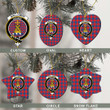 Scottish Galloway Red Tartan Crest Christmas Ornament Full Plaid