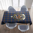 Scottish Agnew Modern Tartan Crest Rectangle Tablecloth Full Plaid
