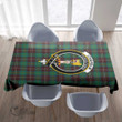 Scottish Chisholm Hunting Ancient Tartan Crest Rectangle Tablecloth Full Plaid