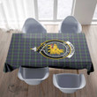 Scottish Campbell Argyll Modern Tartan Crest Rectangle Tablecloth Full Plaid