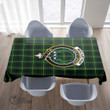 Scottish MacArthur Modern Tartan Crest Rectangle Tablecloth Full Plaid