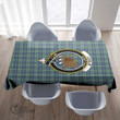 Scottish Leslie Hunting Ancient Tartan Crest Rectangle Tablecloth Full Plaid