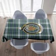 Scottish MacKenzie Dress Ancient Tartan Crest Rectangle Tablecloth Full Plaid