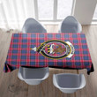 Scottish Graham of Menteith Red Tartan Crest Rectangle Tablecloth Full Plaid