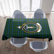 Scottish MacKay Modern Tartan Crest Rectangle Tablecloth Full Plaid