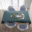 Scottish Lamont Ancient Tartan Crest Rectangle Tablecloth Full Plaid