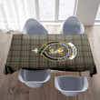 Scottish Stewart Hunting Weathered Tartan Crest Rectangle Tablecloth Full Plaid