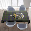 Scottish MacMillan Hunting Modern Tartan Crest Rectangle Tablecloth Full Plaid