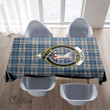 Scottish Napier Modern Tartan Crest Rectangle Tablecloth Full Plaid