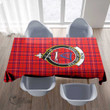 Scottish Rose Modern Tartan Crest Rectangle Tablecloth Full Plaid