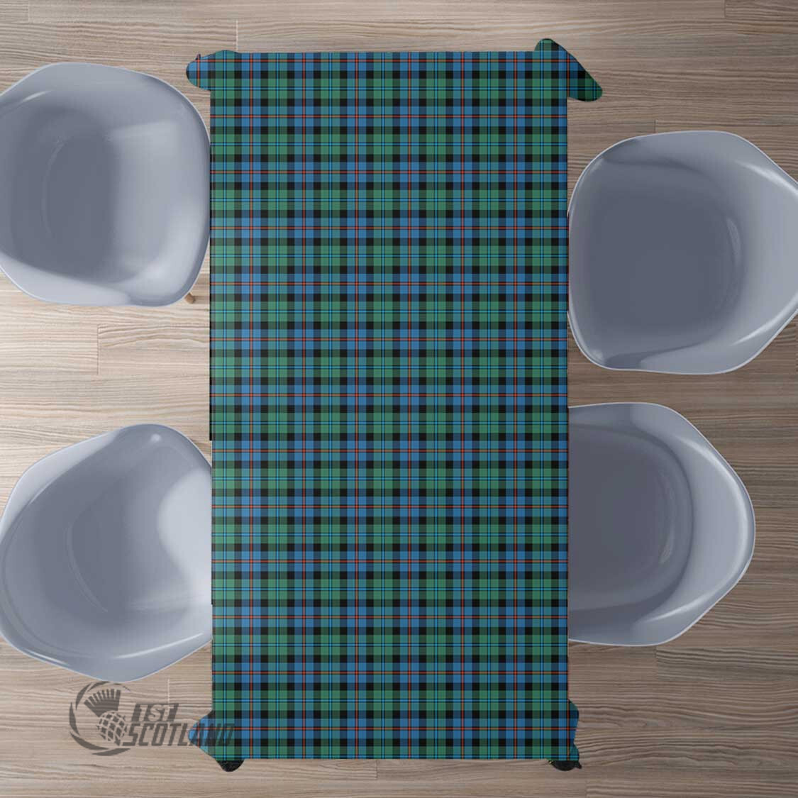 Scottish Campbell of Cawdor Ancient Tartan Rectangle Tablecloth Full Plaid