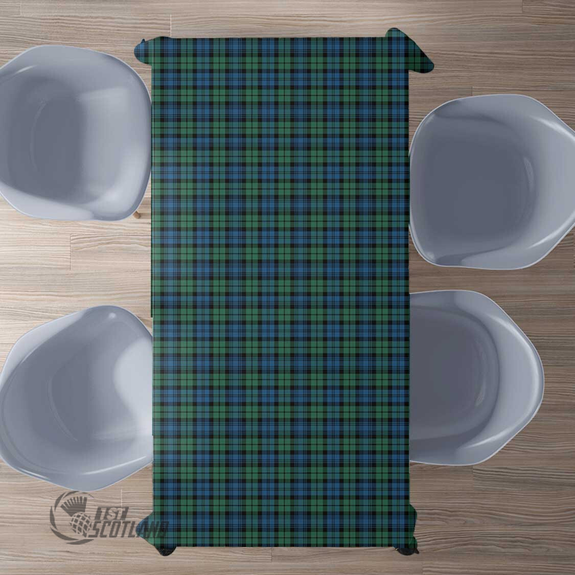 Scottish Campbell Ancient 02 Tartan Rectangle Tablecloth Full Plaid