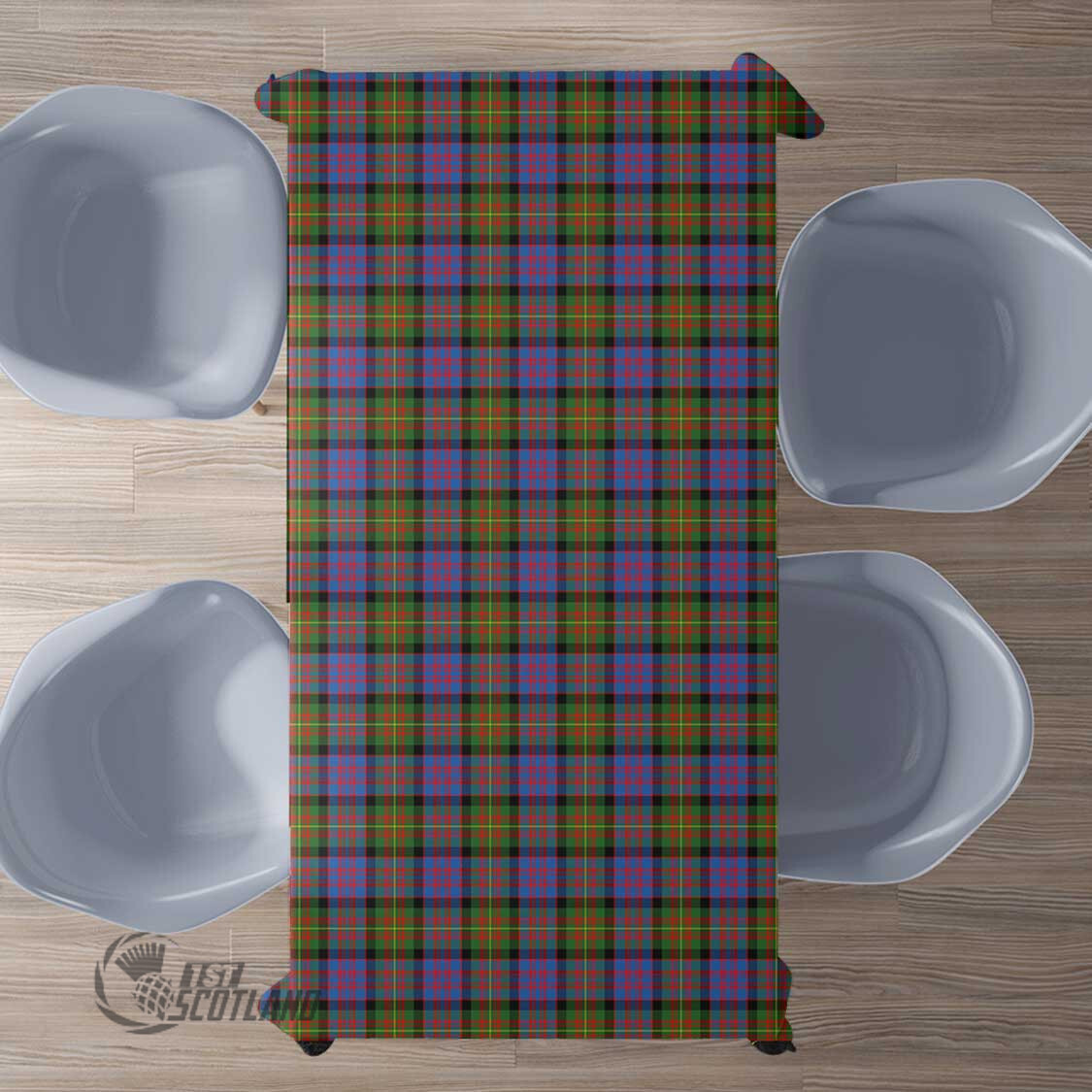 Scottish Carnegie Ancient Tartan Rectangle Tablecloth Full Plaid