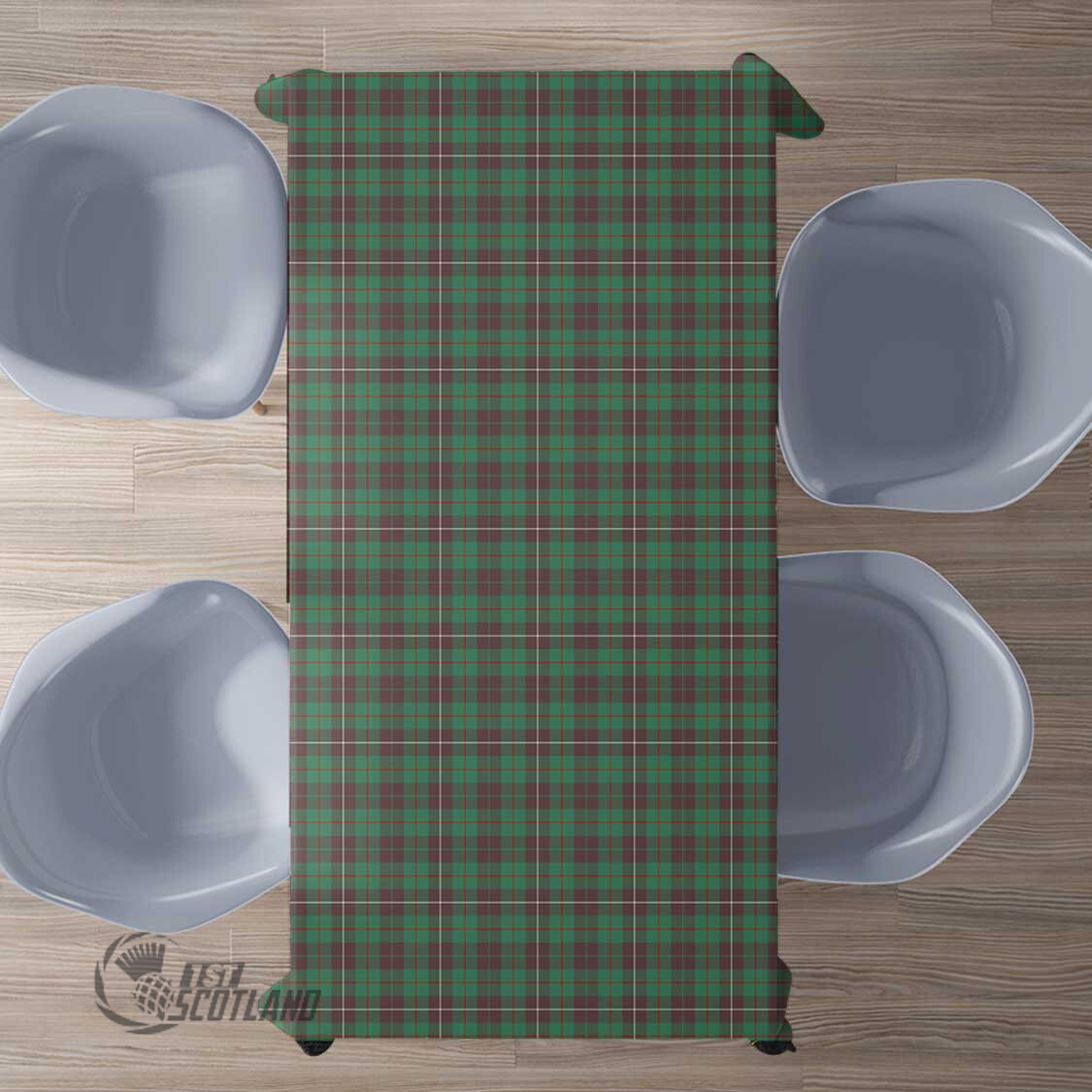 Scottish MacKinnon Hunting Ancient Tartan Rectangle Tablecloth Full Plaid