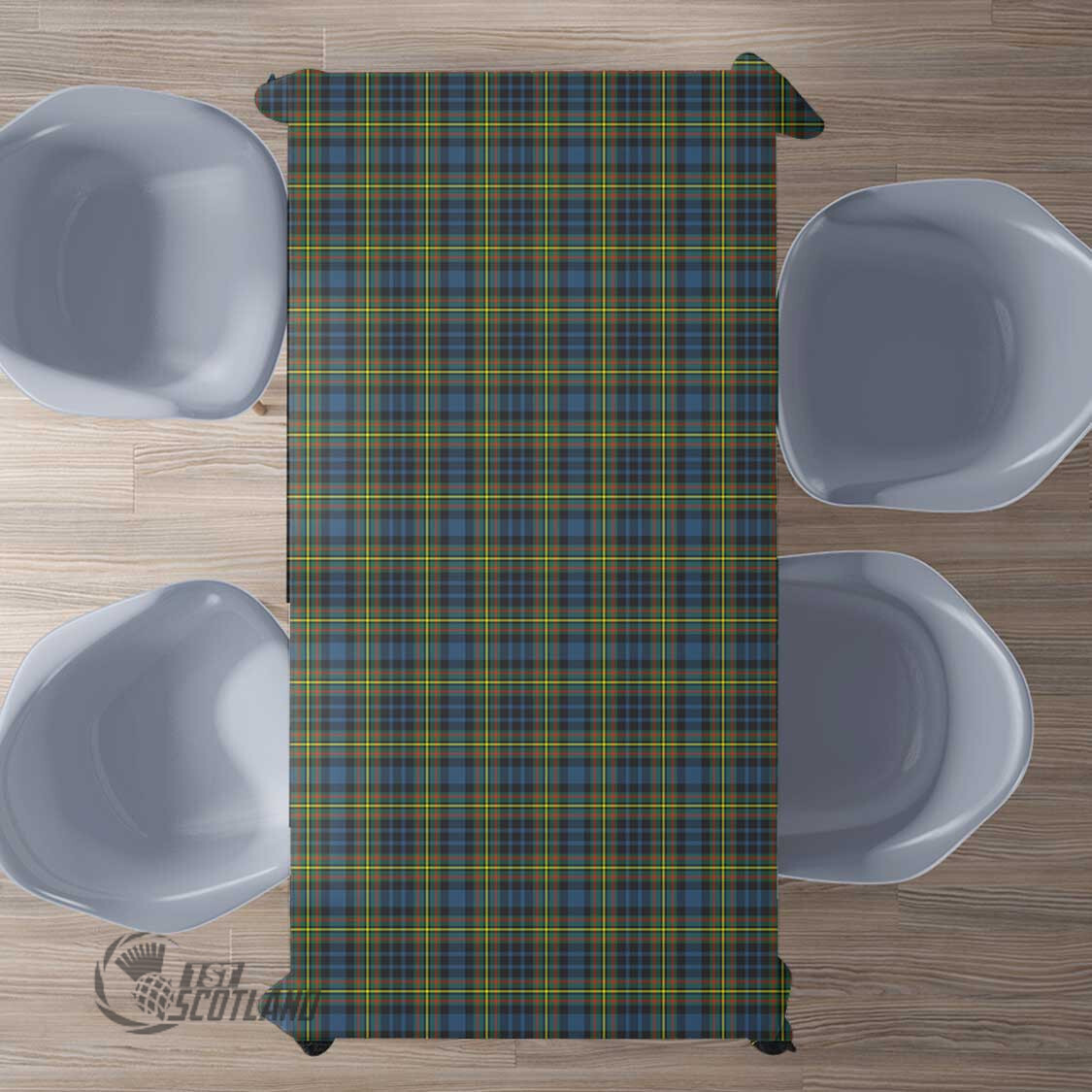 Scottish MacLellan Ancient Tartan Rectangle Tablecloth Full Plaid
