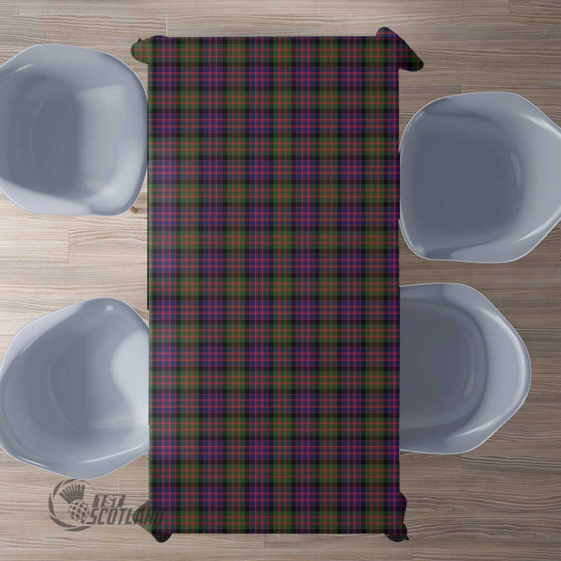 Scottish MacDonald Modern Tartan Rectangle Tablecloth Full Plaid