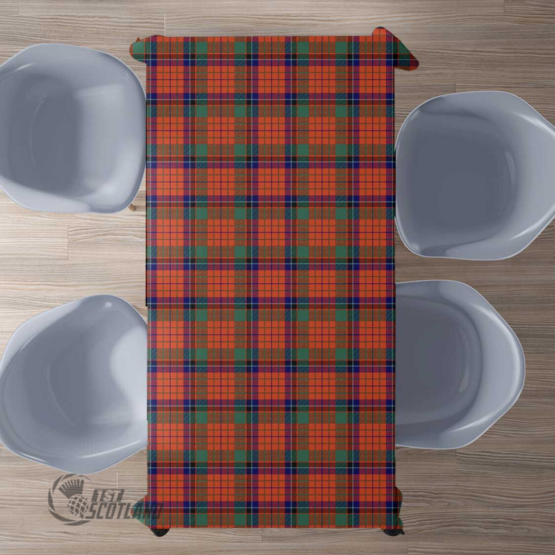Scottish Nicolson Ancient Tartan Rectangle Tablecloth Full Plaid