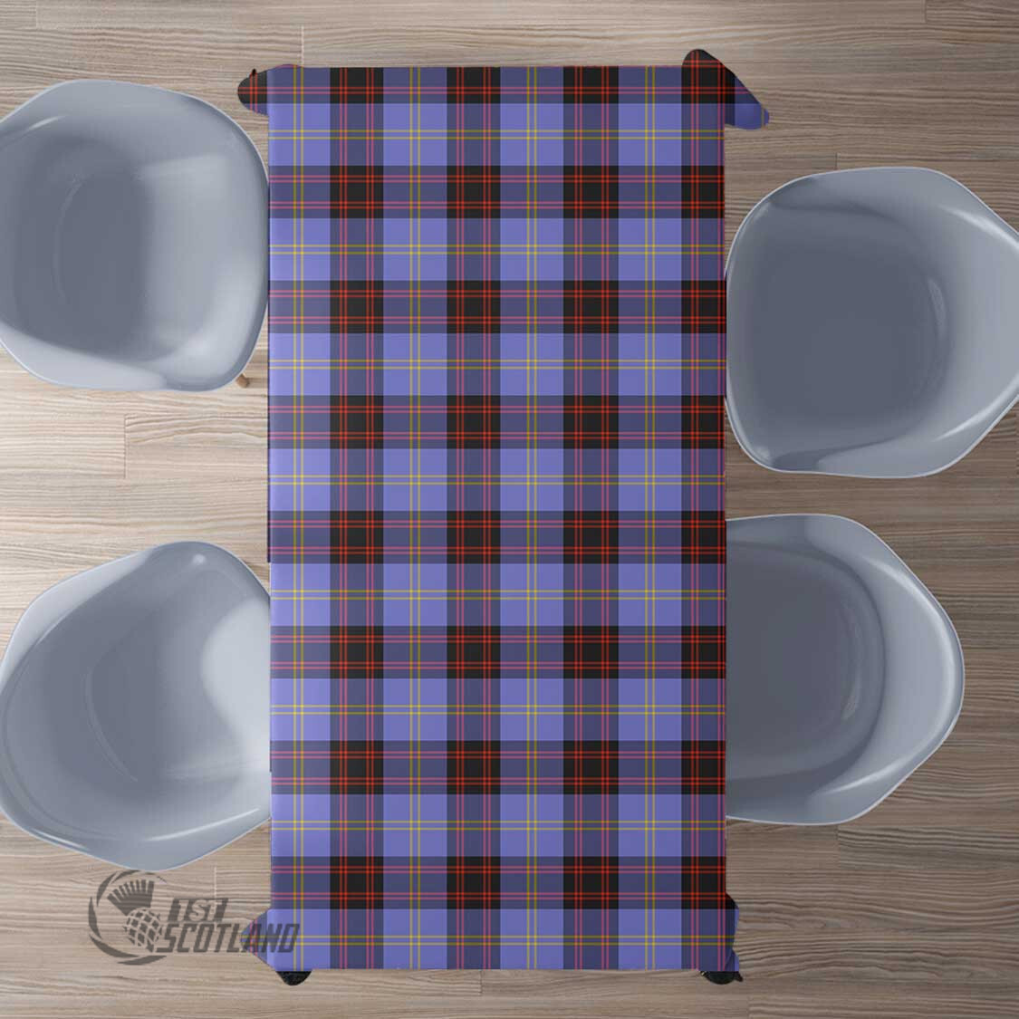 Scottish Rutherford Tartan Rectangle Tablecloth Full Plaid