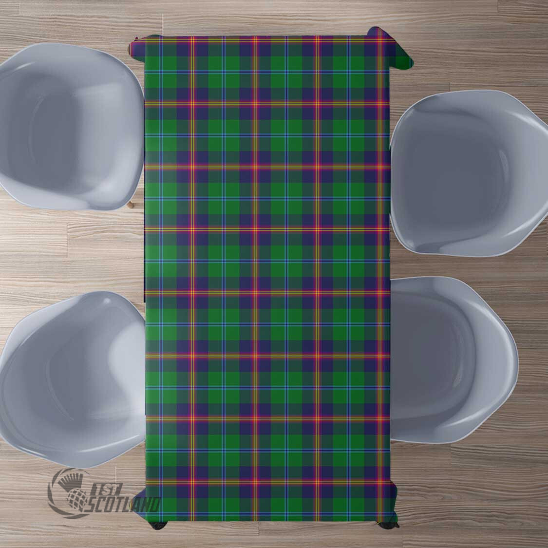 Scottish Young Modern Tartan Rectangle Tablecloth Full Plaid