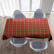Scottish Morrison Red Modern Tartan Rectangle Tablecloth Full Plaid