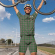 Scottish Gray Tartan Crest Men Cycling Set Full Plaid