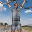 Scottish Gordon Dress Modern Tartan Crest Men Cycling Set Full Plaid