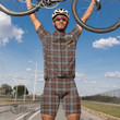Scottish Cameron of Erracht Weathered Tartan Crest Men Cycling Set Full Plaid