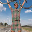 Scottish Buchan Ancient Tartan Crest Men Cycling Set Full Plaid