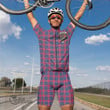 Scottish Graham of Menteith Red Tartan Crest Men Cycling Set Full Plaid