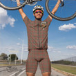 Scottish MacKintosh Hunting Weathered Tartan Crest Men Cycling Set Full Plaid