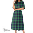 Abercrombie Women Dress - Full Plaid Tartan Elastic Waist Dress A7