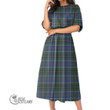 MacInnes Modern Women Dress - Full Plaid Tartan Elastic Waist Dress A7