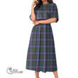 Guthrie Modern Women Dress - Full Plaid Tartan Elastic Waist Dress A7