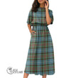 Paisley District Women Dress - Full Plaid Tartan Elastic Waist Dress A7
