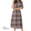 MacPherson Hunting Ancient Women Dress - Full Plaid Tartan Elastic Waist Dress A7