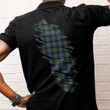 Cameron of Erracht Ancient Clothing Top - Scotland In My Bone With Golden Rampant Tartan Crest Polo Shirt T5