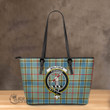 Balfour Blue Bag - Full Plaid Tartan Crest Leather Tote Bag A7