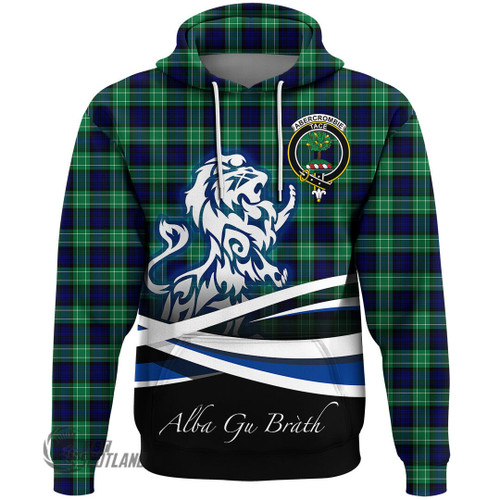 Abercrombie Clothing Top - Lion Rampant Scotland Forever Tartan Crest Hoodie A35