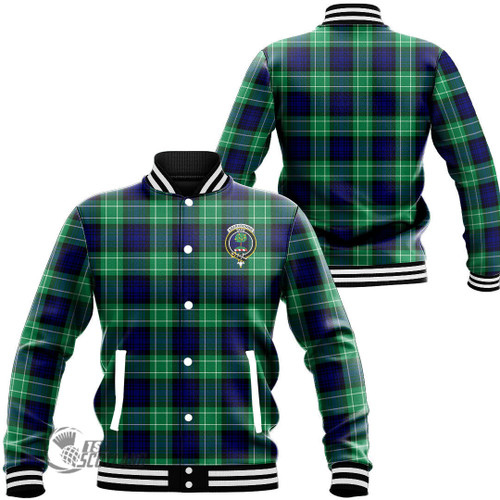 Abercrombie Jacket - Full Plaid Tartan Crest Baseball Jacket A7