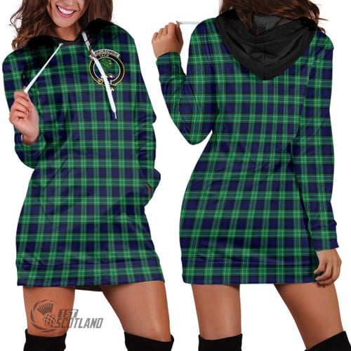 Abercrombie Women Dress - Full Plaid Tartan Crest Hoodie Dress A7
