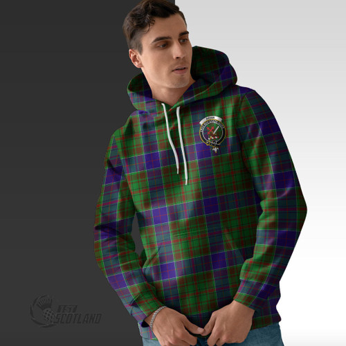 Adam Clothing Top - Full Plaid Tartan Crest Hoodie A7