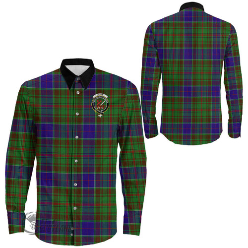 Adam Clothing Top - Full Plaid Tartan Crest Long Sleeve Button Shirt A7