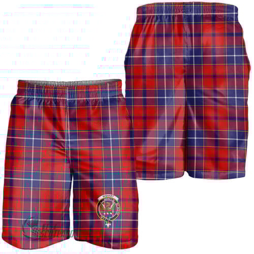 Wishart Dress Clothing Bottom - Full Plaid Tartan Crest Men Shorts A7