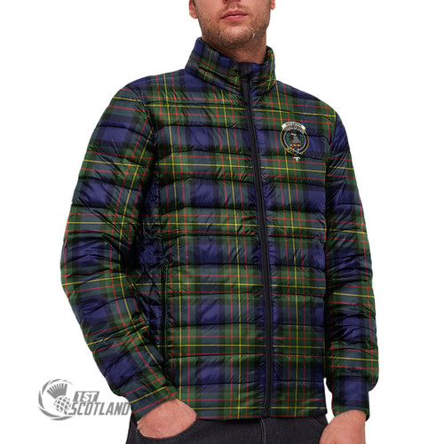 MacLaren Modern Jacket - Full Plaid Tartan Crest Padded Jacket A7